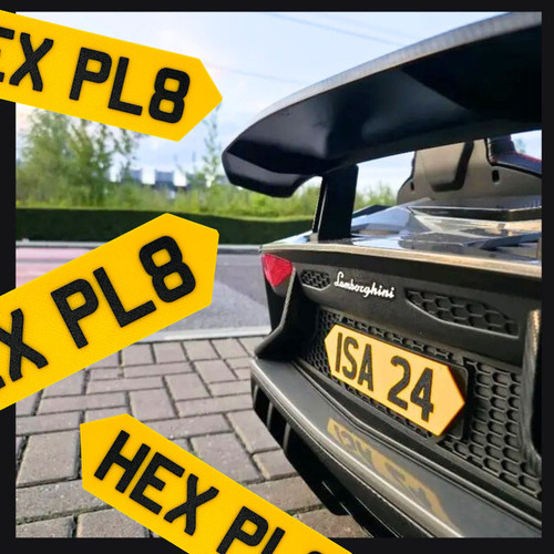 Mini numberplate hex style - hex,
